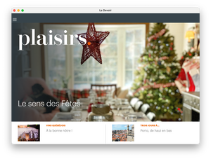 <p>Le magasine Plaisirs.</p>